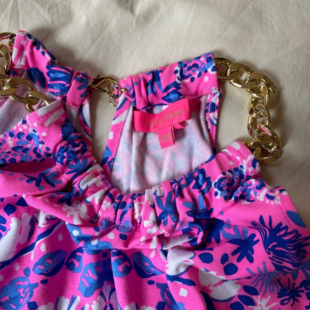 NWOT Lilly Pulitzer Bowen Halter, XXS in Turtle Tide - Picture 3 of 6